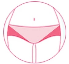 パイナップル豆乳除毛クリーム　Vライン　イメージ　図解